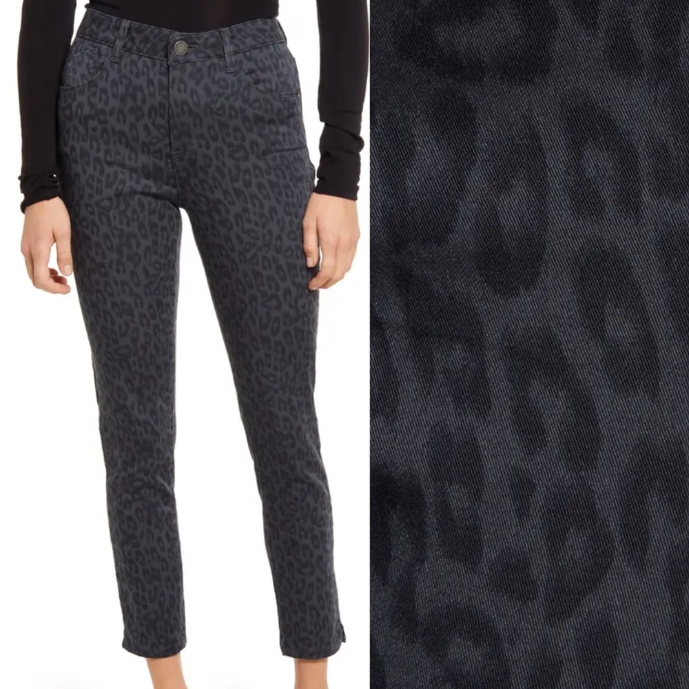 EUC Wit & Wisdom High Waist Ankle Skinny Jeans - brown Leopard - Size 6